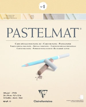 Clairefontaine Pastelmat Glued Pad N1 Album per schizzi 24 x 30 cm 360 g