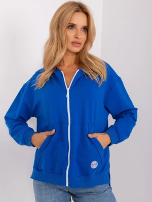 Navy blue women's zip-up hoodie