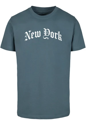 New York Texting Tee dustyblue