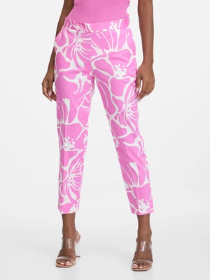 Orsay Pink and White Women's Patterned Trousers - Women's