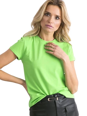 Light green round neck T-shirt by Peachy