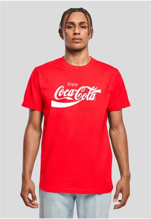 Men's T-shirt with Coca Cola logo red