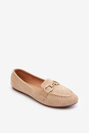 Women's beige Ghana loafers with embellishment