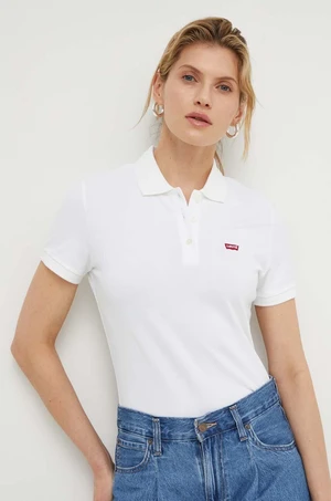 Polo tričko Levi's bílá barva