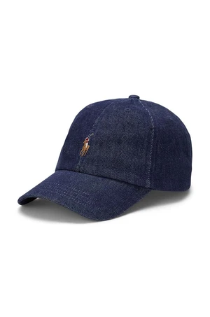 Dětská bavlněná kšiltovka Polo Ralph Lauren tmavomodrá barva, s aplikací, 323952393001