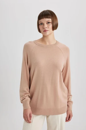 DEFACTO Relax Fit Crew Neck Basic Knitwear Sweater