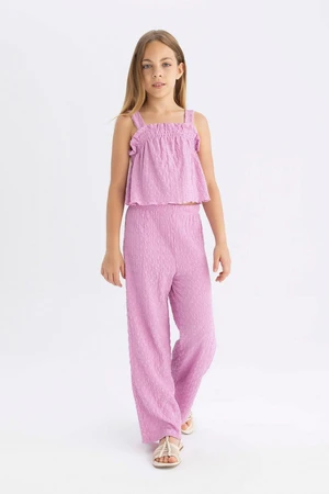 DEFACTO Girl's Wide Leg Wide Leg Crepe Trousers