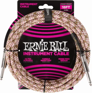 Ernie Ball Braided Instrument Cable Straight/Straight 5,5 m Prosty - Prosty Kabel instrumentalny