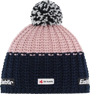 Eisbär Refocus Pompon SKA Beanie Midnight Blue/Pink Clay UNI Căciulă