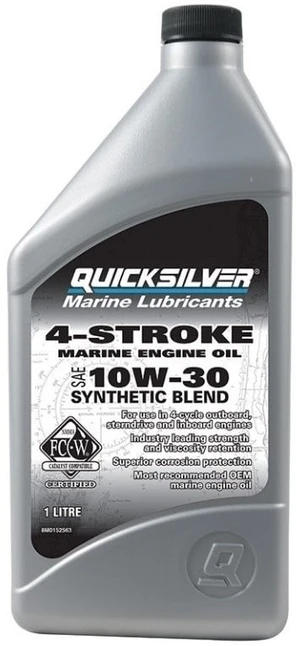 Quicksilver FourStroke Outboard Engine Oil Synthetic Blend 10W30 1 L Lodný motorový olej 4 takt