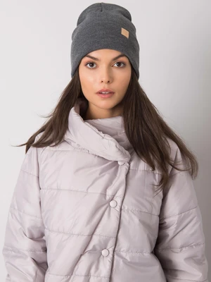 Women's hat in dark gray color