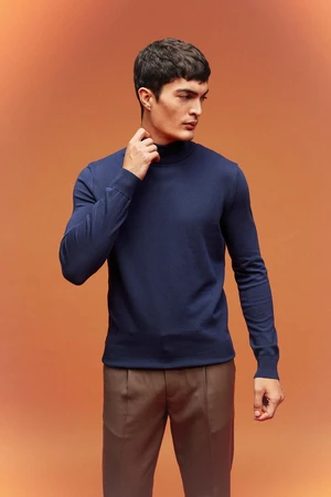 DEFACTO Regular Fit Half Turtleneck Basic Plain Knitwear Sweater