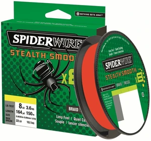 Spiderwire splétaná šňůra stealth smooth 8 červená 150 m - 0,19 mm 18 kg