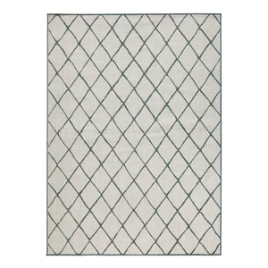 Zielono-kremowy dywan odpowiedni na zewnątrz NORTHRUGS Malaga, 200x290 cm