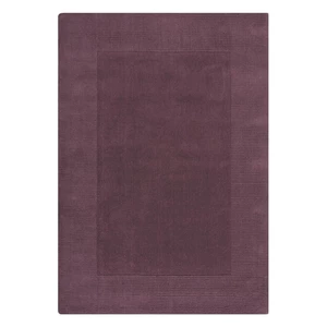 Ciemnofioletowy wełniany dywan tkany ręcznie 200x290 cm Border – Flair Rugs