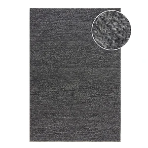 Ciemnoszary dywan z mieszanki wełny tkany ręcznie 80x150 cm Minerals – Flair Rugs