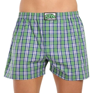 Green men's plaid boxer shorts Styx