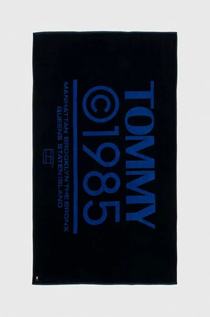 Bavlněný ručník Tommy Jeans tmavomodrá barva, UU0UU00090