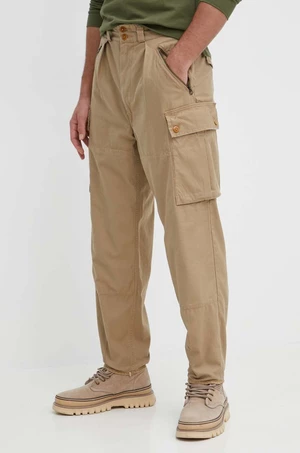 Bavlněné kalhoty Polo Ralph Lauren zelená barva, ve střihu cargo, 710924110