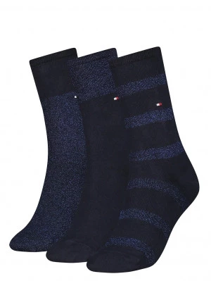 Tommy Hilfiger Socks - TH WOMEN SOCK 3P SPARKLE GIFTBOX blue