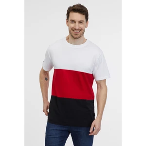 Bielo-červené pánske tričko SAM 73 Norman