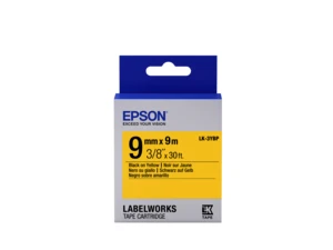 Epson LabelWorks LK-3YBP C53S653002 9mm x 9m, čierna tlač / pastelovo žltý podklad, originálna páska