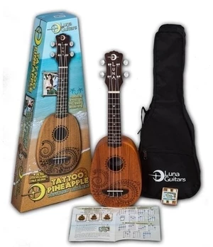 Luna UKE TATTOO Hawaiian Tattoo Design Sopran Ukulele