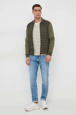 Mikina Pepe Jeans Redditch pánska, zelená farba, jednofarebná, PM582563