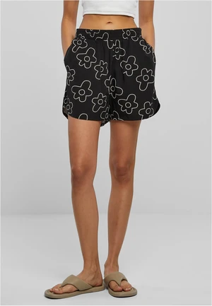 AOP Viscose Resort Blackflower Women's Shorts