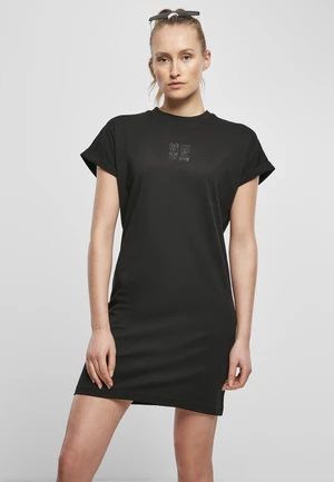 Women's T-shirt with print on the sleeves black/black