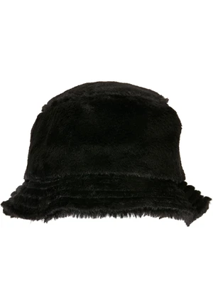 Faux fur hat in black