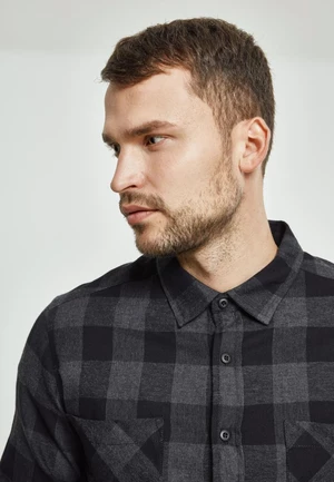 Plaid flannel shirt blk/cha