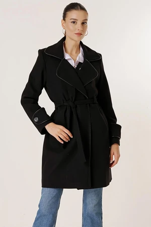 By Saygı Side Pockets, Inner Lined, Welt Imported Cachet Coat