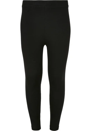 High-waisted jersey leggings for girls - black