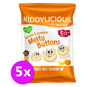 KIDDYLICIOUS Ovocno-zeleninové knoflíčky banán s dýní 5x6 g