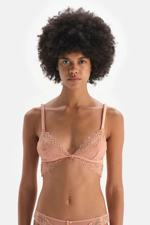 Dagi Salmon Soft Bra with Lace Piping Detail