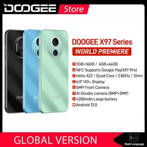 World Premiere DOOGEE X97 Series Smartphone Android 12.0 6.03"HD Display G25 Octa Core 3GB+16GB /4GB+64GB NFC 4200mAh Phone