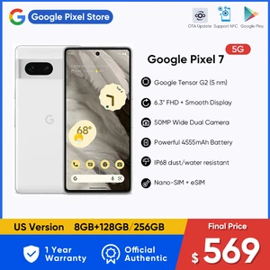 Google Pixel 7 5G 8GB RAM 128GB 256GB ROM 6.3"FHD Display Powerful Battery 50MP Rear Camera Pixel NFC