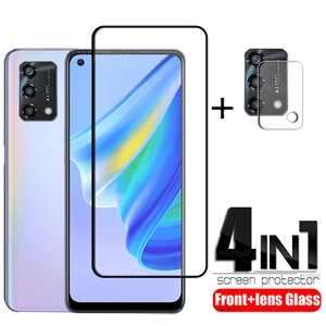 Full Cover Glass For OPPO A95 Glass For OPPO A95 Tempered Glass Full Glue Cover Screen Protector For OPPO A 95 A95 4G Lens Glass