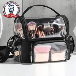 Fashion PVC Cosmetic Brush Storage Bag Makeup Waterproof Artist Waist Bag Hair Stylist Multifunctional Large Capacity