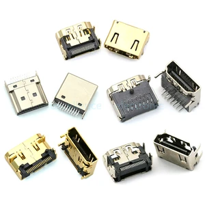 5pcs HDMI HD Interface Connector SMD 19 Pin 19P Vertical Right Angle HDMI Socket Surface Mound PCB Receptacle