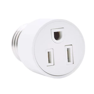 E26 3 Prong Light Socket To Plug Adapter Base Light Bulb To 2/3 Prong Outlet Plug Converter Light Bulb Adapter Socket Converter