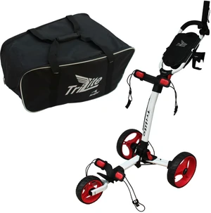 Axglo TriLite 3-Wheel SET White/Red Carro manual de golf