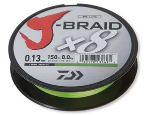 Daiwa pletená šňůra J-Braid 150m 0,20mm 13,0kg Chartreuse