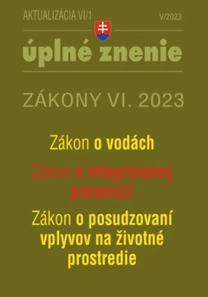 Aktualizácia VI/1 2023 – životné prostredie, odpadové a vodné hospodárstvo