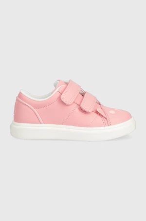 Dětské sneakers boty United Colors of Benetton růžová barva