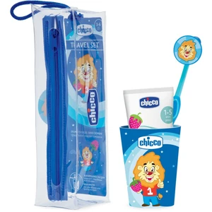 Chicco Travel Set sada zubnej starostlivosti Blue 3 y+ 1 ks