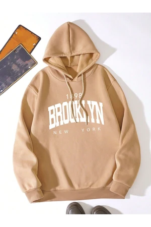 K&H TWENTY-ONE Unisex Mink 1898 Brooklyn New York Printed Hoodie Sweatshirt.