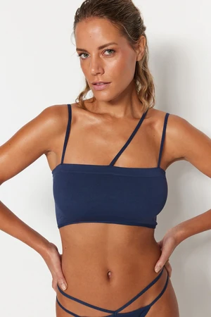 Trendyol Navy Blue Seamless/Seamless Pile Capless Bralette Bra