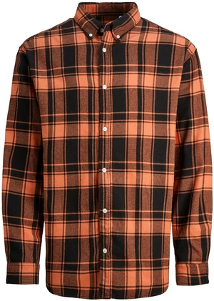 Jack&Jones Pánská košile JORCOZY Wide Fit 12246648 Ginger M